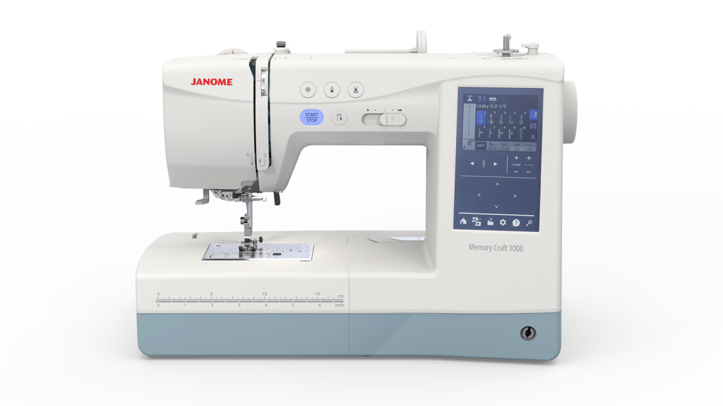 JANOME MC1000 voor naaien en borduren, inclusief automatische draadafsnijder en USB-aansluiting