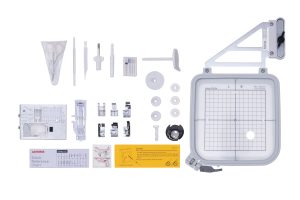 Memory Craft 1000 machine voor creatieve projecten met 20 borduurlettertypen en automatische draadafsnijder