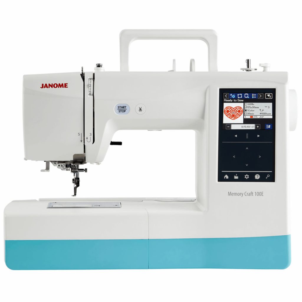 Compacte Memory Craft 100E borduurmachine met automatische draadafsnijder