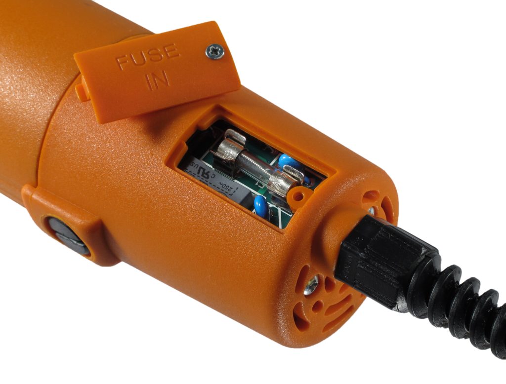Rasor Optima 703 elektrische handsnijder met 70 mm rond mes voor textiel en technische stoffen